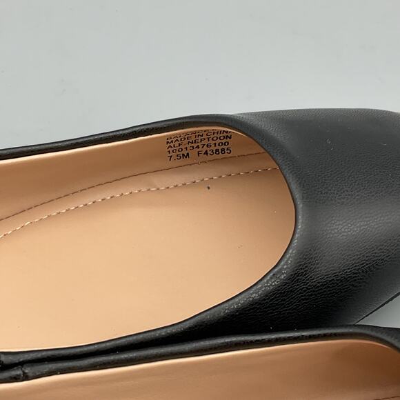 NEW Alfani Women’s Metallic Neptoon Square Toe Slip on Flats Black Size 7.5M - Picture 5 of 10